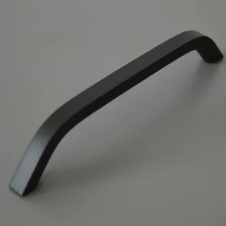 6065_MF Mattschwarzer Metall-Möbelgriff 192 mm 