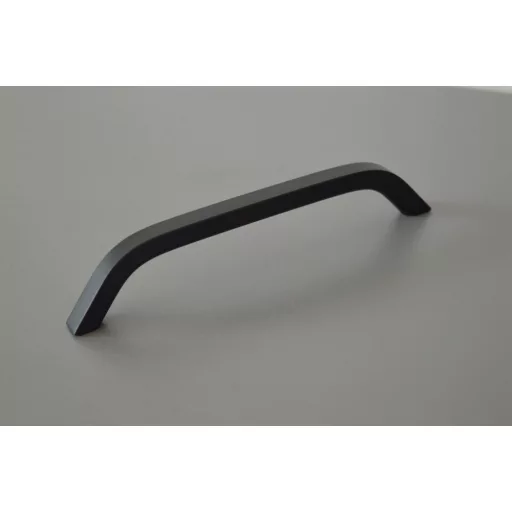 6065_MF Mattschwarzer Metall-Möbelgriff 128 mm 