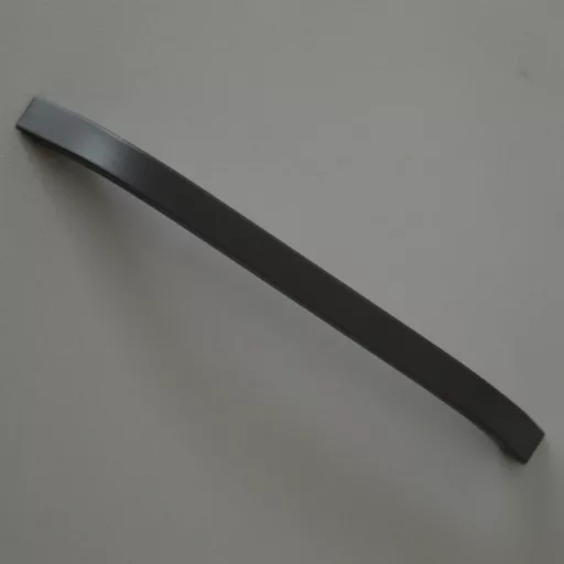 6065_MF Mattschwarzer Metall-Möbelgriff 128 mm 