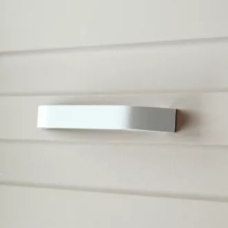 6068_FE Weiss Metall-Möbelgriff mit 128 mm Lochabstand