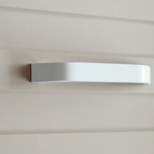 6068_FE Weiss Metall-Möbelgriff mit 128 mm Lochabstand