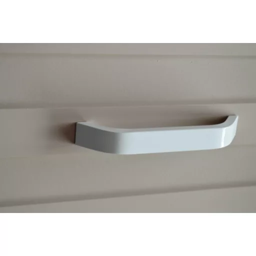 6068_FE Weiss Metall-Möbelgriff mit 128 mm Lochabstand