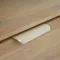 MONA Fém bútorfogantyú, élre szerelhető, csiszolt arany, 64 mm furattávolság