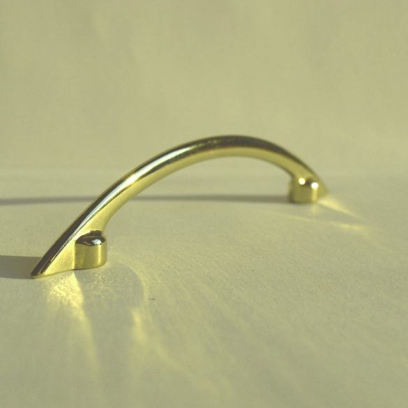 Metal furniture handle, bright gold colour, 96 mm hole spacing