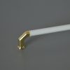 Metall-Kunststoff-Möbelgriff, Farbe gold-weiß, Bohrung 160 mm