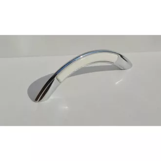   Fém-műanyag bútorfogantyú, króm - fehér színű, 96 mm furattávval