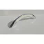 Metall-Kunststoff-Möbelgriff, chrom-weiß, Bohrungsgröße 96 mm