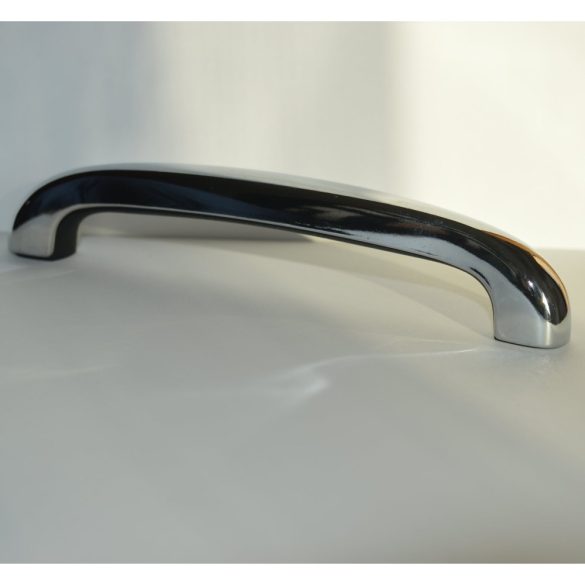 Metal furniture handle, classic style, chrome colour, 160 mm bore size