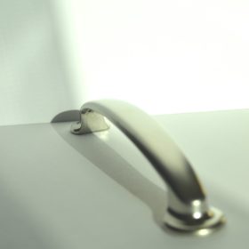   Fém bútorfogantyú, matt nikkel színű, 160 mm furattávval