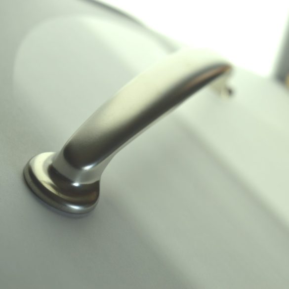 Metal furniture handle, Matt nickel colour, 160 MM bore size
