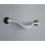 Metall-Möbelgriff, Farbe weiss-gold, 96 mm BA, Klasse 2