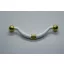 Metall-Möbelgriff, Farbe weiss-gold, 96 mm BA, Klasse 2