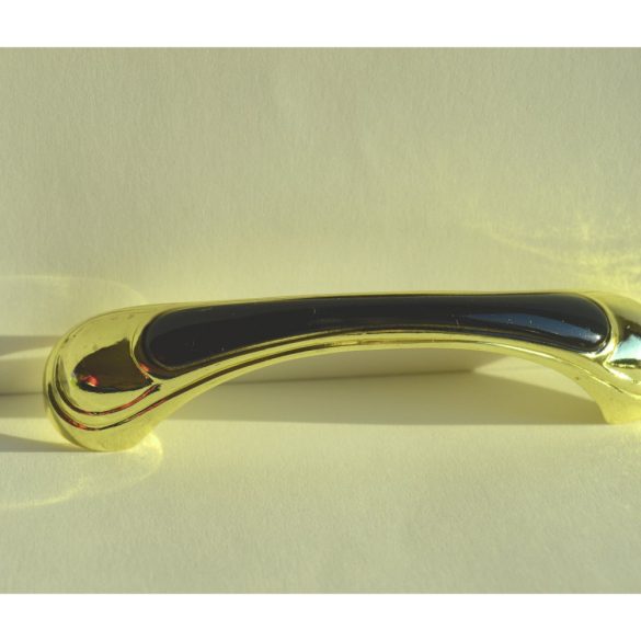 Metal furniture handle, gold-black colour, 96 mm hole spacing