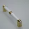 Metall-Kunststoff-Möbelgriff, Farbe gold-weiss, Bohrung 96 mm