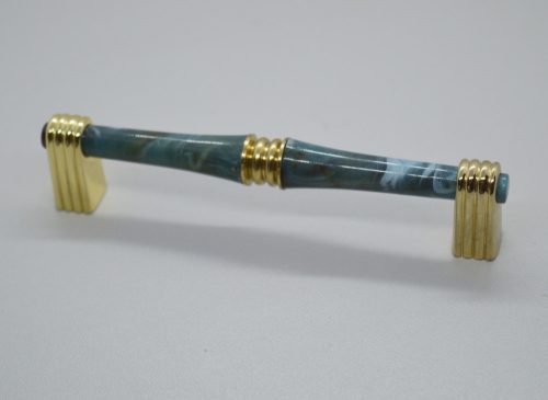 1082 RETRO Fém-műanyag bútorfogantyú, arany-márványos színű, 96 mm furattávval