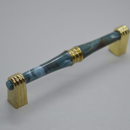 1082 RETRO Fém-műanyag bútorfogantyú, arany-márványos színű, 96 mm furattávval