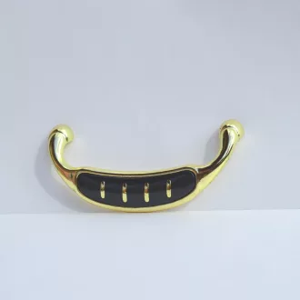   Metall-Kunststoff-Möbelgriff, Farbe gold-schwarz, Bohrung 96 mm