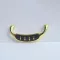 Metall-Kunststoff-Möbelgriff, Farbe gold-schwarz, Bohrung 96 mm
