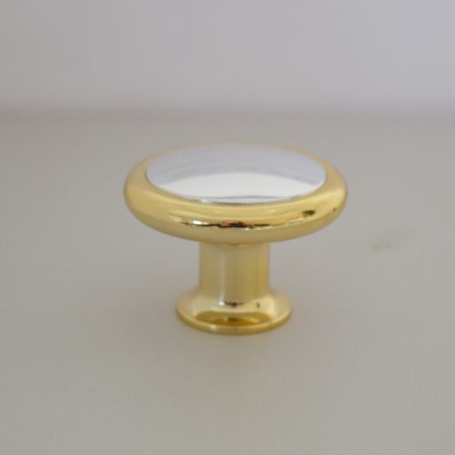 A206 Műanyag bútorgomb, ezüst és arany színben