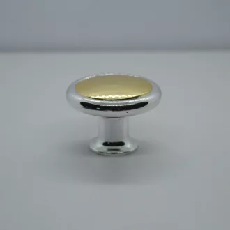 A206_EA Kunststoff-Möbelknopf, silber und gold farben