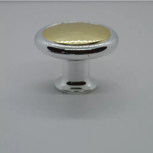 A206_EA Kunststoff-Möbelknopf, silber und gold farben