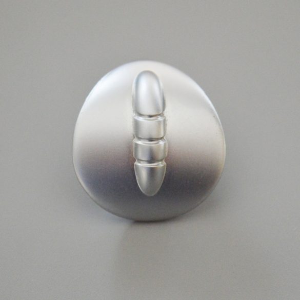 Metal furniture knob, matt nickel colour