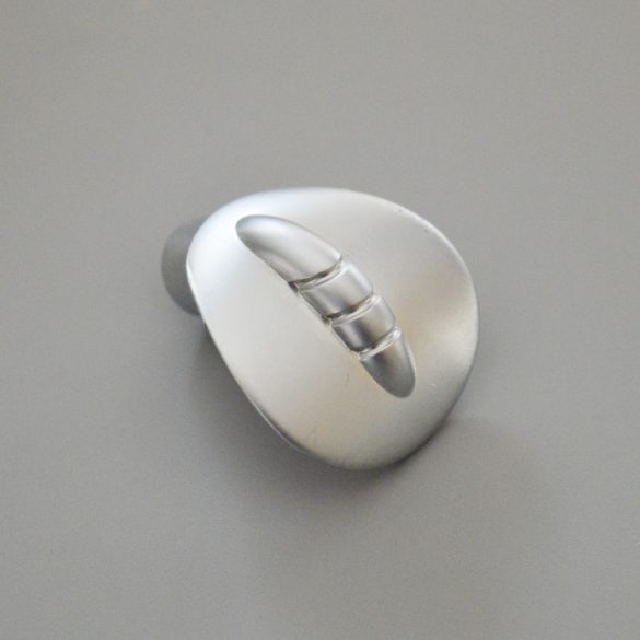 Metal furniture knob, matt nickel colour