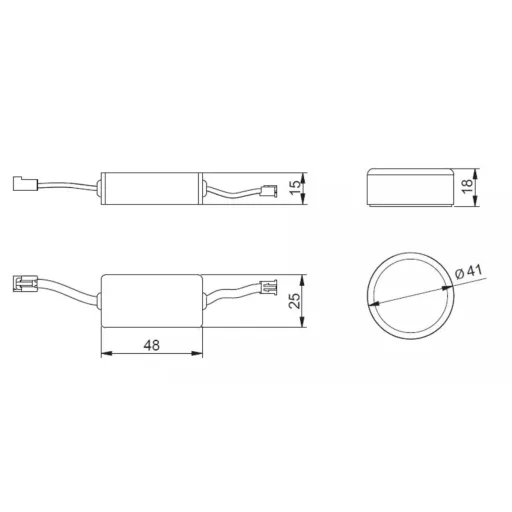 Vezeték nélküli ki-be kapcsoló, fehér, távvezérlős, fényerőszabályozóval, 12V, Max 60W, Mini AMP csatlakozóval
