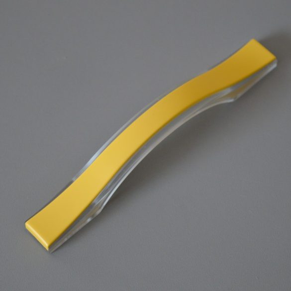 Gelber Kunststoff-Möbelgriff, Bohrung 96 mm
