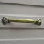 Möbelgriff aus Metall, Farbe Bronze antik, Bohrung 96 mm