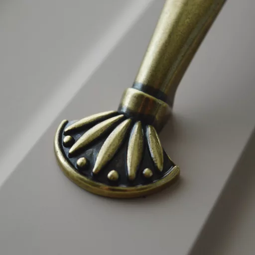 Möbelgriff aus Metall, Farbe Bronze antik, Bohrung 96 mm
