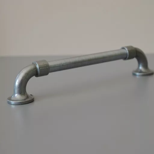 Metall-Möbelgriff, Edelstahl - Farbe antikschwarz, Bohrung 192 mm