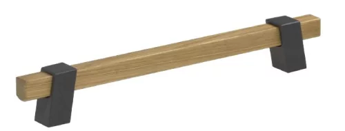 BEAM Antracit, Metall lackierter Eichenmöbelgriff, 128 mm Bohrungsabstand