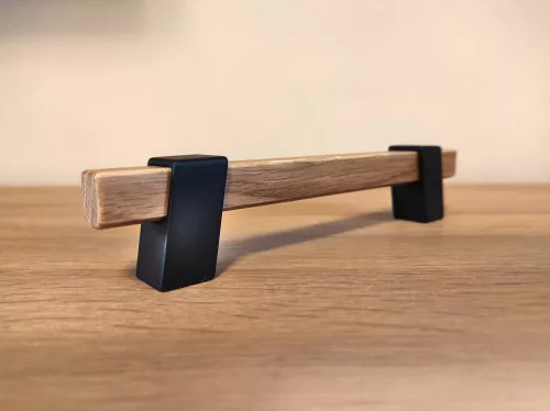 BEAM, Metall lackierter Eichenmöbelgriff, 128 mm Bohrungsabstand