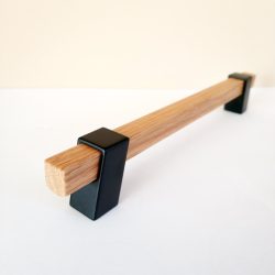 BEAM, metal lacquered oak furniture handle, 320 mm bore size