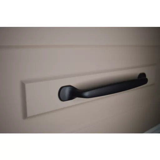 BU002_320 Mattschwarz, Metall-Möbelgriff, 320 mm 