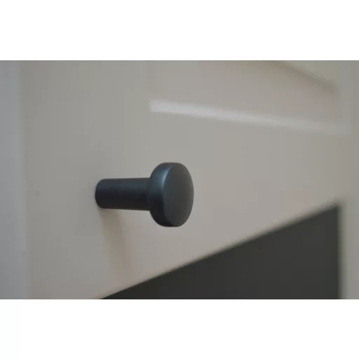 BU0300009 Modern, kicsi fém, matt fekete bútorgomb