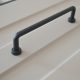 BU030.128.09  Matt fekete, fém bútorfogantyú, 128 mm furattávval