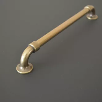  BU 010 192 12 Industrieller Metallgriff, bronzefarben, mit 192 mm Lochabstand