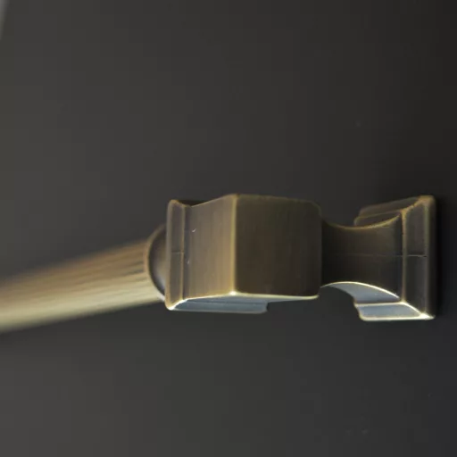 BU_015_320_04ST Vintage-Stil, Metallgriff, bronzefarben, strukturierte Oberfläche 