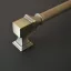 BU_015_480_04RO Vintage-Stil, Metallgriff, bronzefarben, Lochabstand 480 mm