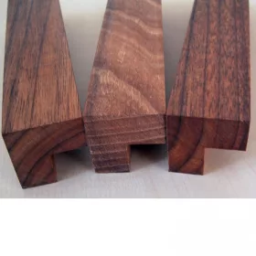   Modern Massivholz Möbelgriff, Walnuss,  BA 64-96-128 mm, geölt