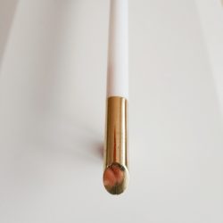 Gold and white, metal-plastic handle