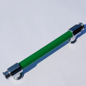   10 db Króm_zöld, fém_múanyag bútorfogantyú 96 mm furattáv