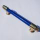 Kunststoff-Metall-Möbelgriff, blau-goldene Farbe, 96 mm, kleine Mängel