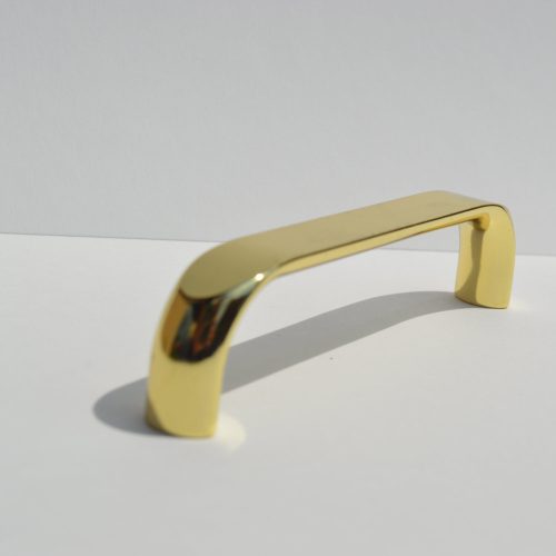 Metall-Möbelgriff, Farbe Gold glänzend, 96 mm Bohrung, Klasse 2