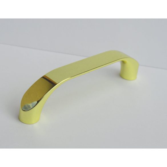 Metal furniture handle, gold colour, 96 mm hole spacing