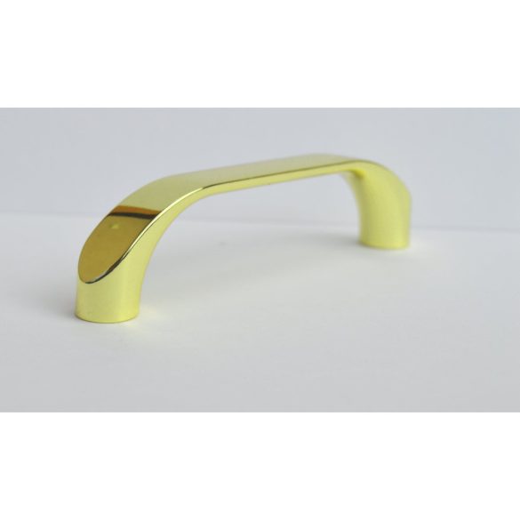 Metal furniture handle, gold colour, 96 mm hole spacing