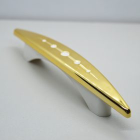     C123 ARANY - Fehér,10 db / csomag Műanyag bútorfogantyú,96 mm furat