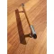Metall-Kunststoff-Möbelgriff, Farbe Chrom - hellbraun, Bohrung 96 mm